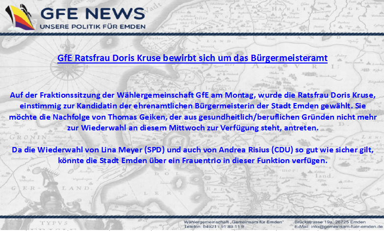 Bürgermeisterin Doris Kruse