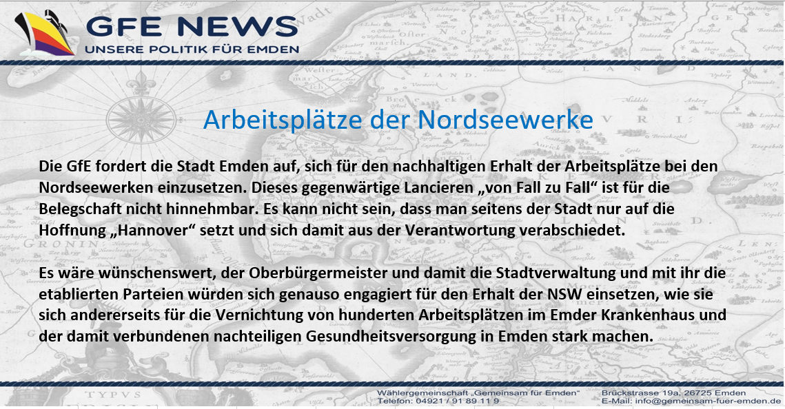 Arbeitsplätze Nordseewerke